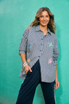 Mykonos Embroided Stripe Shirt
