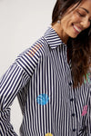 Mykonos Embroided Stripe Shirt